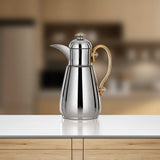Almarjan Double Wall Vacuum Flask 1 Ltr, Silver & Gold