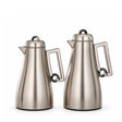 Almarjan Vacuum Flask Set – 2 Pieces – 0.7 L & 1 L – Matt Nickel & Marble