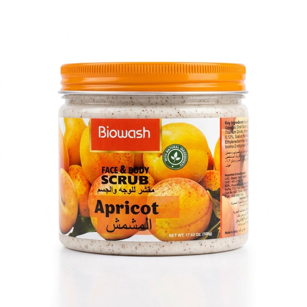 Biowash Apricot Face & Body Scrub – 500 g