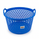 Azco Plastic Laundry Basket with Carry Handles Blue - 50×25cm