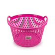  Azco Plastic Laundry Basket with Handles Pink - 50×25cm