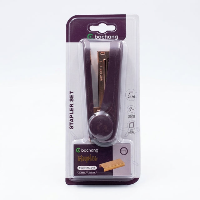 Bachang Stapler Set with No. 24/6 Staples – Purple