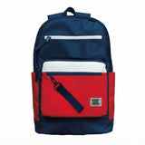 SBC Luxury 4-in-1 School Backpack Set 17" – Navy Blue & Red (Backpack + Lunch Bag + Water Bottle + Pencil Case)