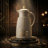 Germax Vacuum Flask 1 Litre – Light Gray with Arabic Calligraphy