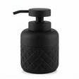 Black Textured Plastic Liquid Soap Dispenser, 350 ml


