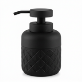 Black Textured Plastic Liquid Soap Dispenser, 350 ml

