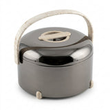 Almarjan 3-Piece Hot Pot Set , 2.5, 3.5 & 4.5 Litres – Travertine Marble with Gun Black