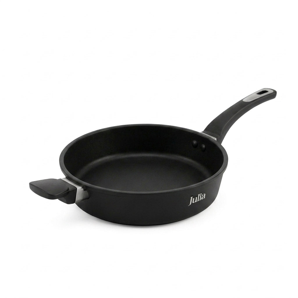 Julia Home & Kitchenware Deep Fry Pan with Aluminium Lid – 28cm Cast-Tec Non-Stick