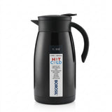 Borosil Insulated Stainless Steel Vacuum Flask Carafe, 1000 ml, Black