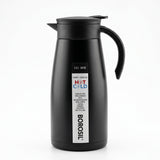 Borosil Insulated Stainless Steel Vacuum Flask Carafe, 1500 ml, Black