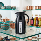 Borosil Insulated Stainless Steel Vacuum Flask Carafe, 1000 ml, Black