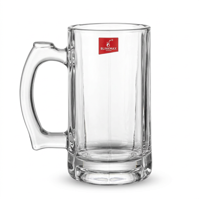 Blinkmax Clear Glass Mug with Handle – 400 ml

