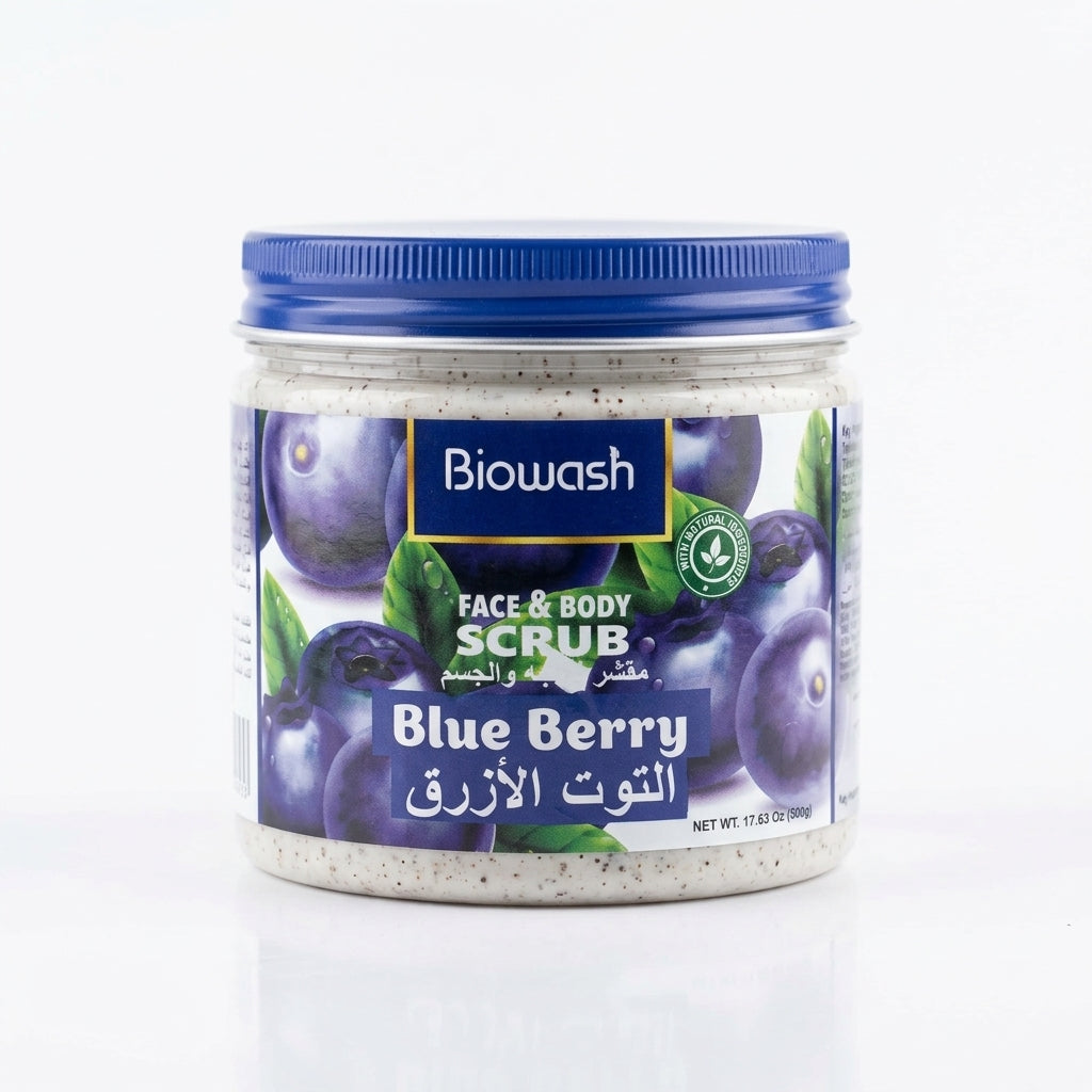 Biowash Blue Berry Face & Body Scrub – 500 g