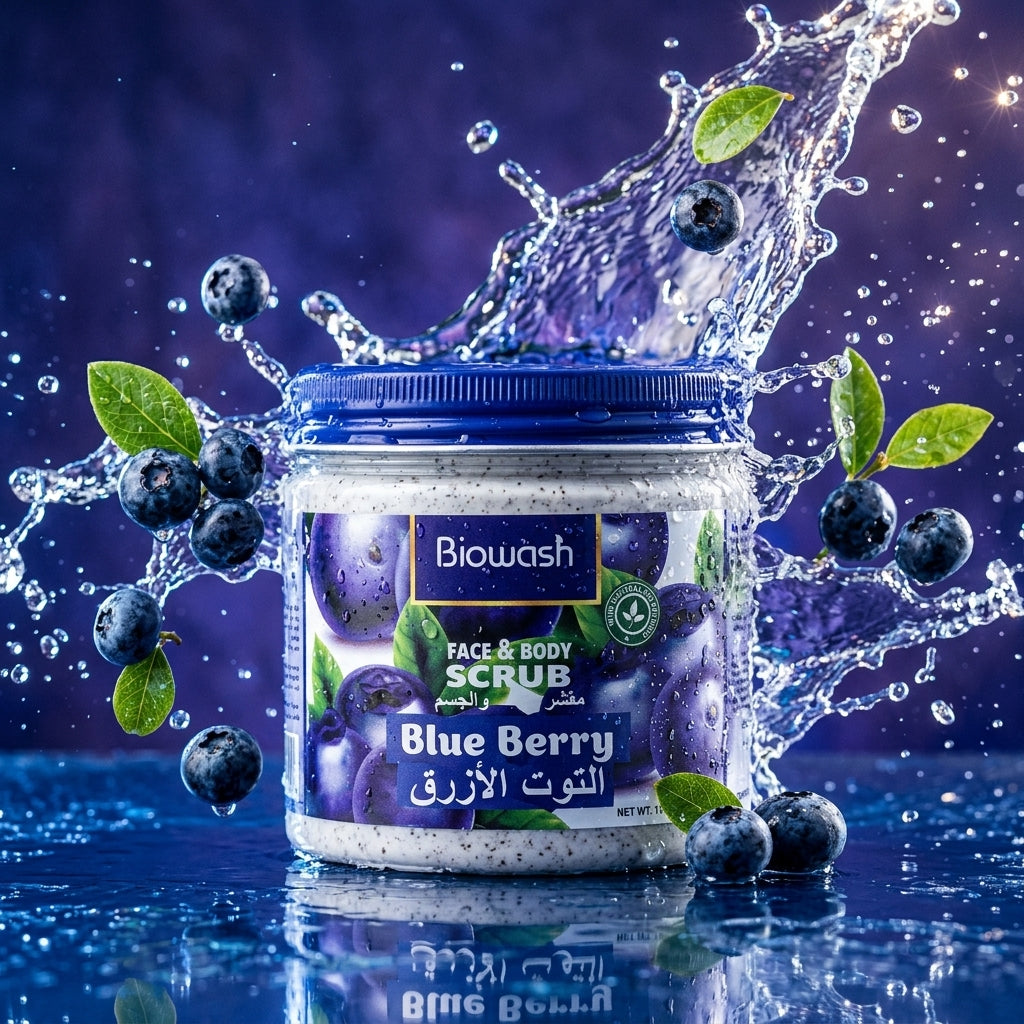 Biowash Blue Berry Face & Body Scrub – 500 g