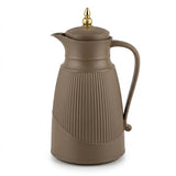 Germax Vacuum Flask 1 Litre – Dark Brown with Arabic Calligraphy