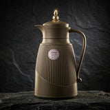 Germax Vacuum Flask 1 Litre – Dark Brown with Arabic Calligraphy