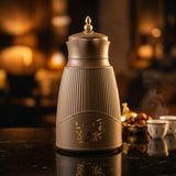 Germax Vacuum Flask 1 Litre – Dark Brown with Arabic Calligraphy