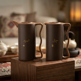 Mahra Vacuum Flask Set, 2 × 1 Litre, Dark Brown with Brown