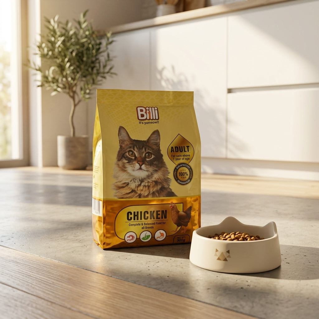 Billi Adult Cat Food – Chicken Flavour, 500 g