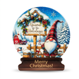 Ceramic-Coated Christmas Gnome Coaster - 20cm