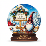 Ceramic-Coated Christmas Gnome Coaster - 20cm