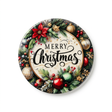Ceramic-Coated Round Christmas Coaster - 10cm