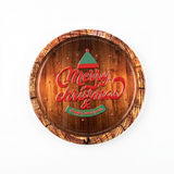 Ceramic-Coated Round Christmas Coaster - 18cm