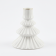 Ceramic Candle Holder White - 12cm