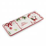 Ceramic Christmas 3-Part Candy Tray - 38cm