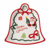 Ceramic Christmas Bell Candy Tray - 24x15cm
