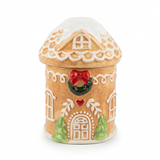 Ceramic Christmas Gingerbread House Candy Jar with Lid - 18×10cm