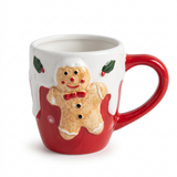 Ceramic Christmas Gingerbread Man Mug - 300ml