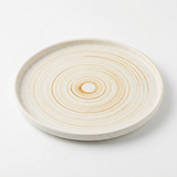 Ceramic Plate Cream White & Beige - 20.5cm