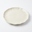 Ceramic Plate with Wavy Rim Cream - 25cm