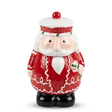Ceramic Santa Claus Christmas Candy Jar with Lid - 2 Litre