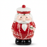Ceramic Santa Claus Christmas Candy Jar with Lid - 2 Litre