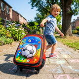 Kanari 3-Piece Football Trolley School Bag Set – 16 Inch – Trolley Bag + Lunch Bag + Pencil Pouch