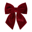 Christmas Bow Decoration with Velvet-Look Finish Red – 20×20cm