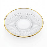 Casco 12-Piece Glass Tea Cup & Saucer Set with Gold Accent – 6 Glasses & 6 Saucers