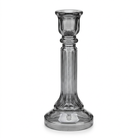 Crystal Candle Holder Grey - 20.5cm