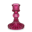Crystal Candle Holder Magenta -  10cm