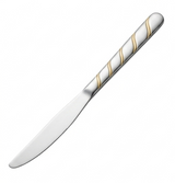 Stainless Steel Knife Set of 6 – 22cm Silver & Gold Accent