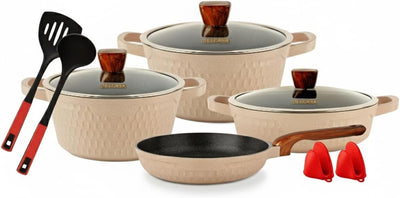 Delcasa 11piece DieCast Aluminum Cookware Set DC3784 Nonstick Coated