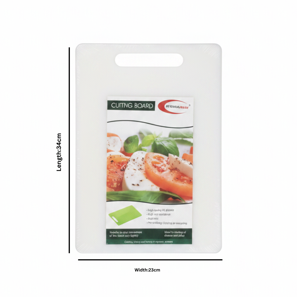 KitchenMark White  PE Plastic Cutting Board - 34 × 23 × 1.9 cm