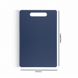 KitchenMark PE Plastic Cutting Board – 34 x 23 x 1.9cm - Navy Blue / Teal Green / Pink