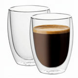 Blackstone Double Wall Glass Tumbler Cups, 350 ml, Set of 2