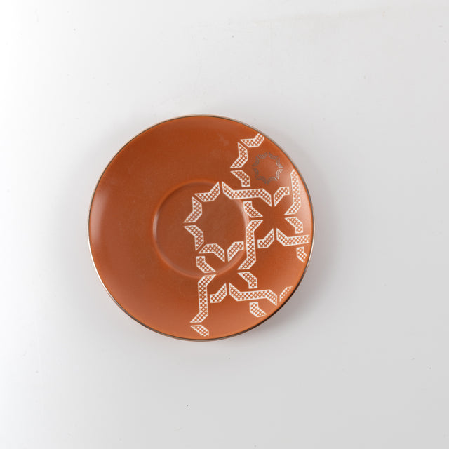 Otantik Octara - Espresso/Turkish Coffee Set (12-Pc) - Orange & Silver -115ml