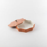 Otantik Octara - Medium Decorative Canister - Porcelain - Orange & Silver - 7"*2"