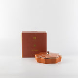 Otantik Octara - Medium Decorative Canister - Porcelain - Orange & Silver - 7"*2"