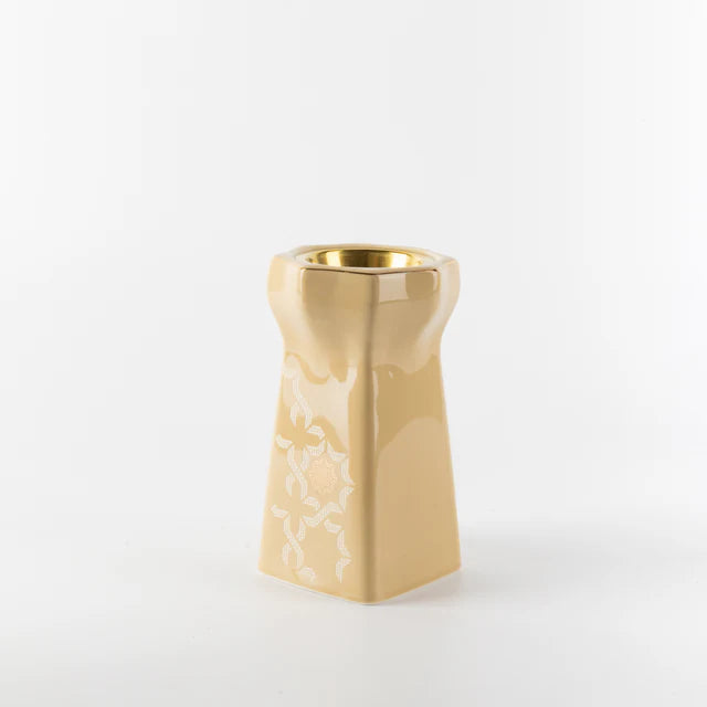 Otantik Octara - Incense Burner - Ivory & Gold 6"*3.5"